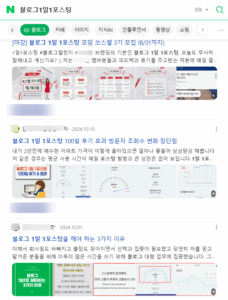 격화된 블로그마케팅 시장을 보여주는 네이버 검색란 캡쳐